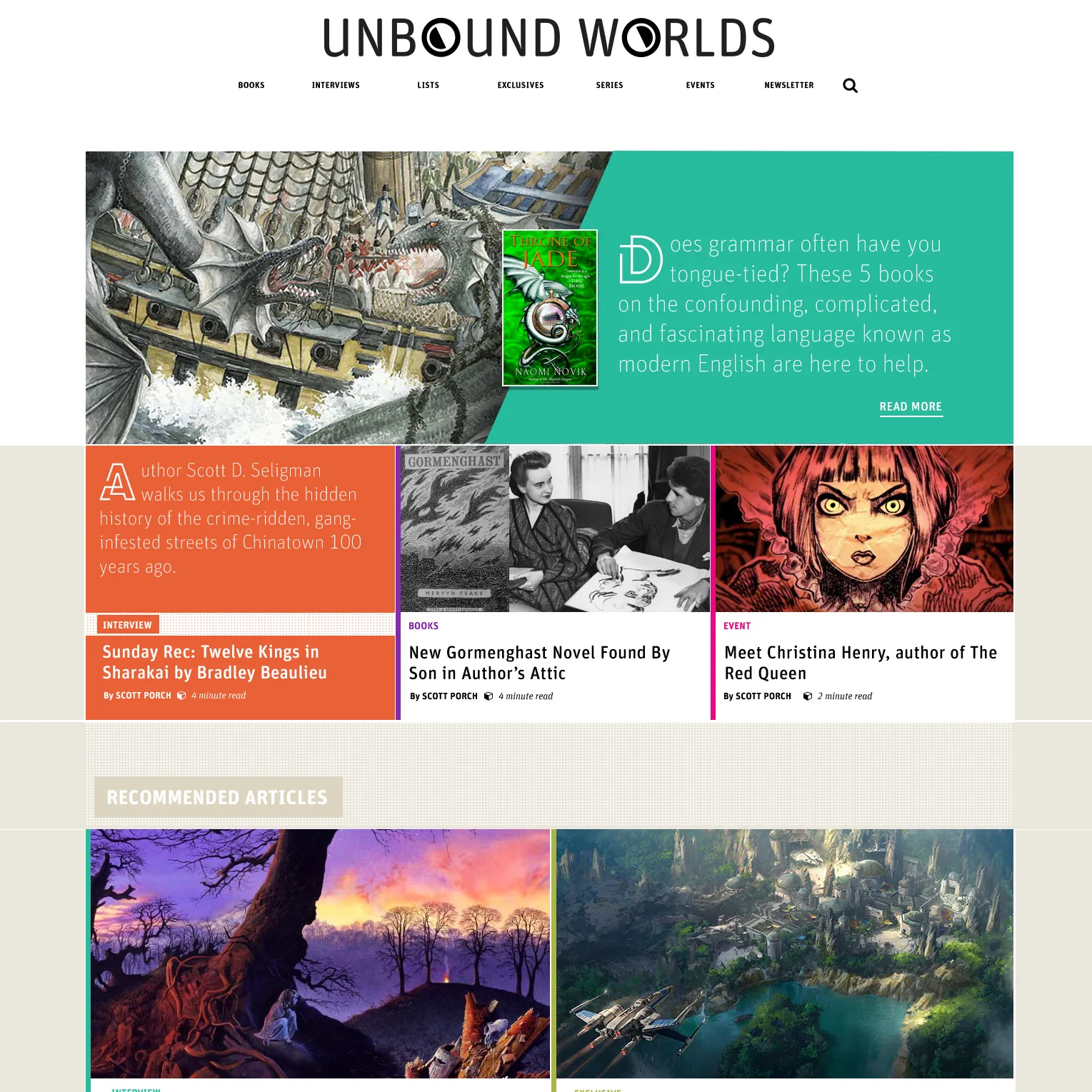 Homepage design of Signature